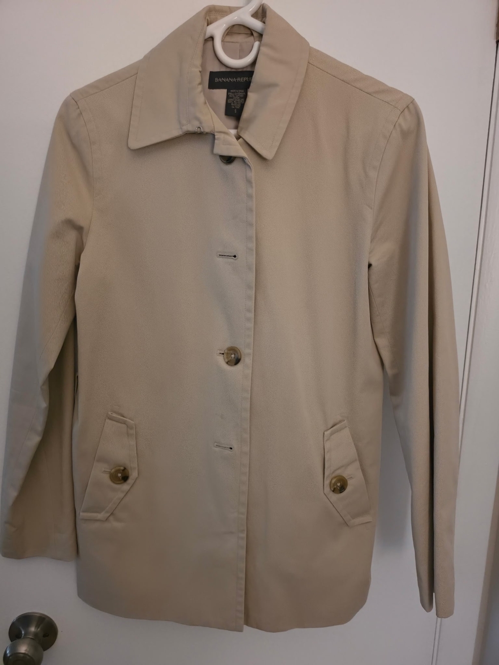 Banana Republic Beige Single-Breasted Trench Coat